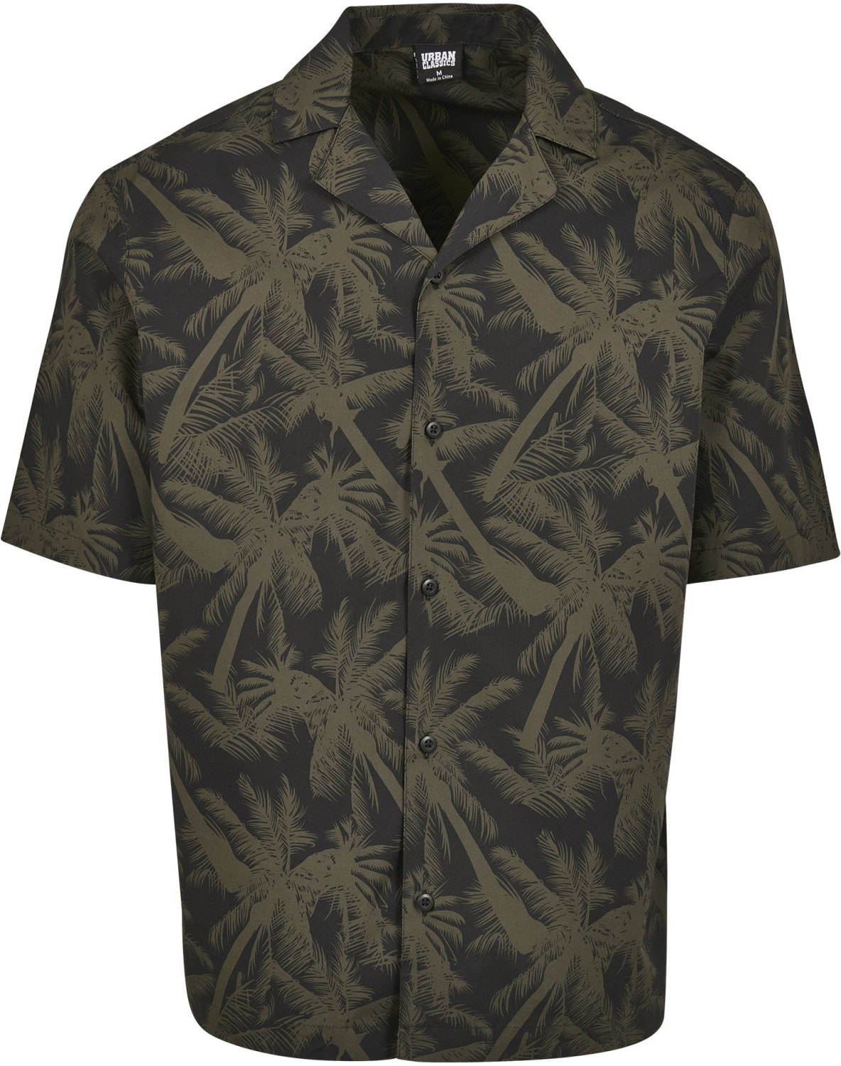 Urban Classics Pattern Resort Shirt (TB2735) palm/olive