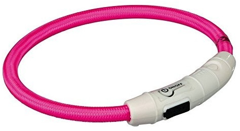 Photos - Collar / Harnesses Trixie USB Flash Light Ring pink L/XL 