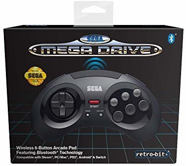 Retro Bit Sega Mega Drive 8-Button Arcade Pad Bluetooth
