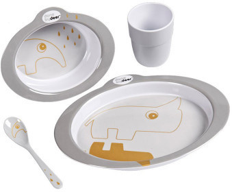 Done by Deer Dinner Set Contour grey