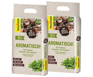 Floragard Bio-Erde Aromatisch 2x3 l - für Anzucht und Aussaat sowie für Kräuter