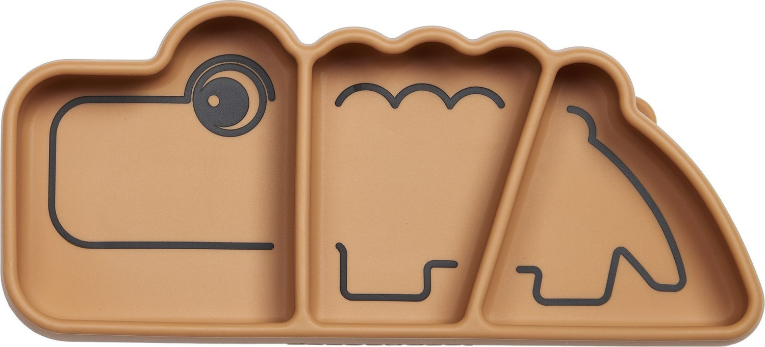 Done by Deer Silicone Stick and Stay Snackplate Croco mustard