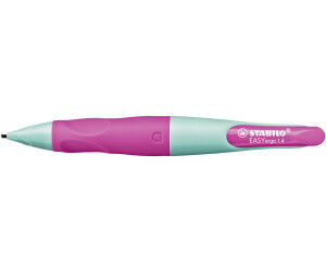 STABILO EASYergo 1.4 in türkis/neonpink Härtegrad HB Einzelstift Ergonomischer Druck-Bleistift für Rechtshänder inklusive 3 dünner Minen 