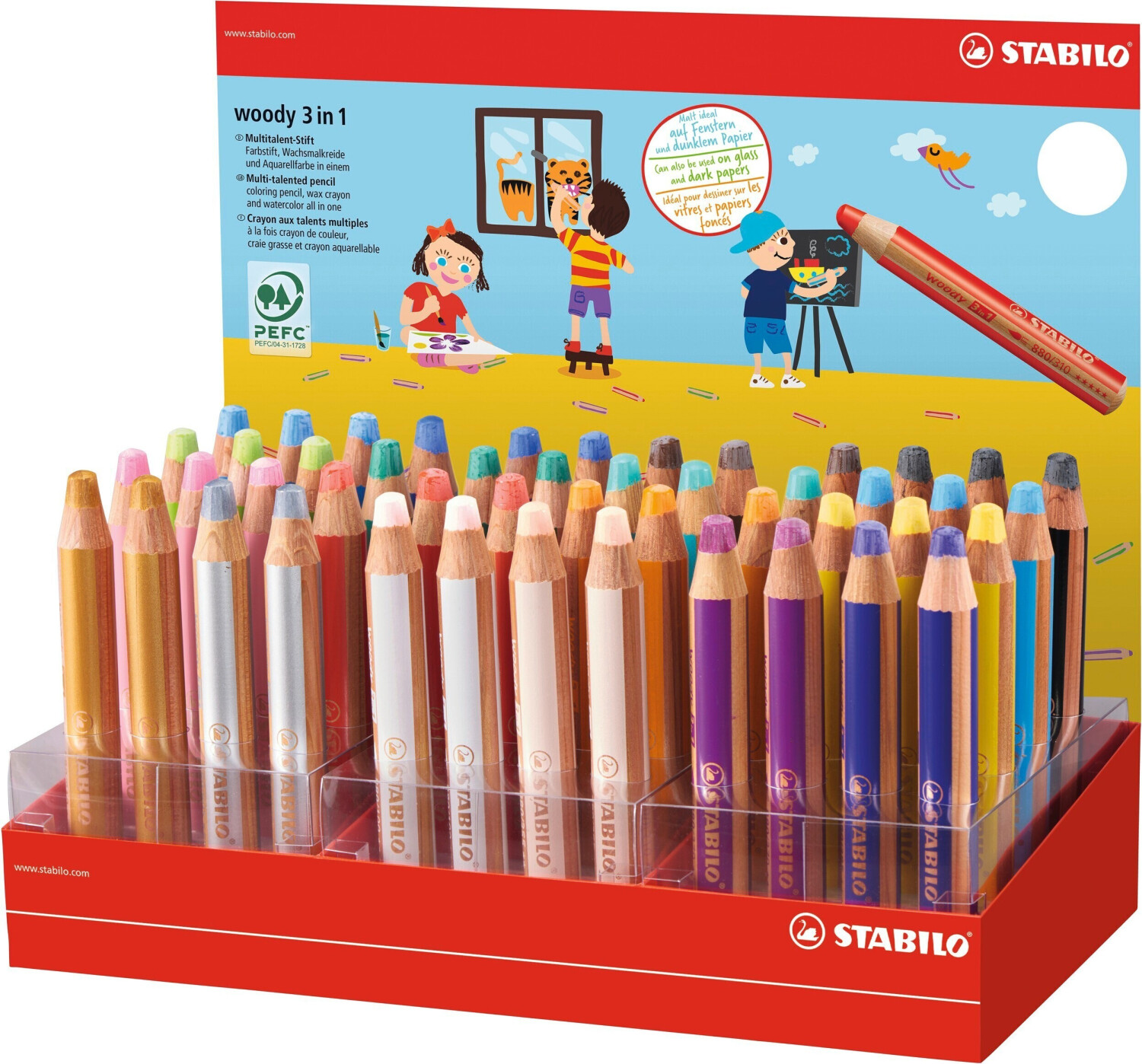 STABILO woody 3 in 1 (48 crayons)