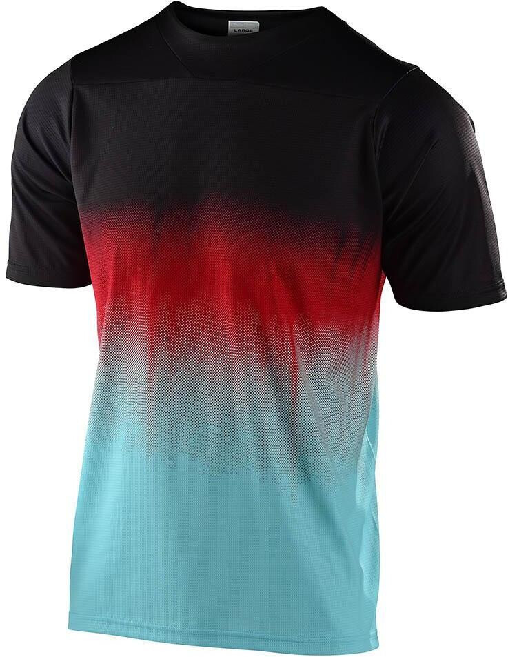 Troy Lee Designs Skyline Trikot Youth stain'd black/turq