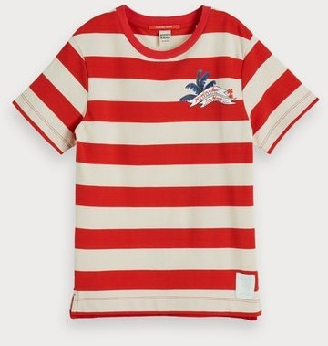 Scotch & Soda Striped Piqué T-Shirt Keoni (154908) combo a