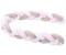 Babybay Cot Bumper braided 180cm white/beige/pink