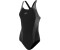 Speedo Placement Laneback Swimsuit hex black/oxid grey