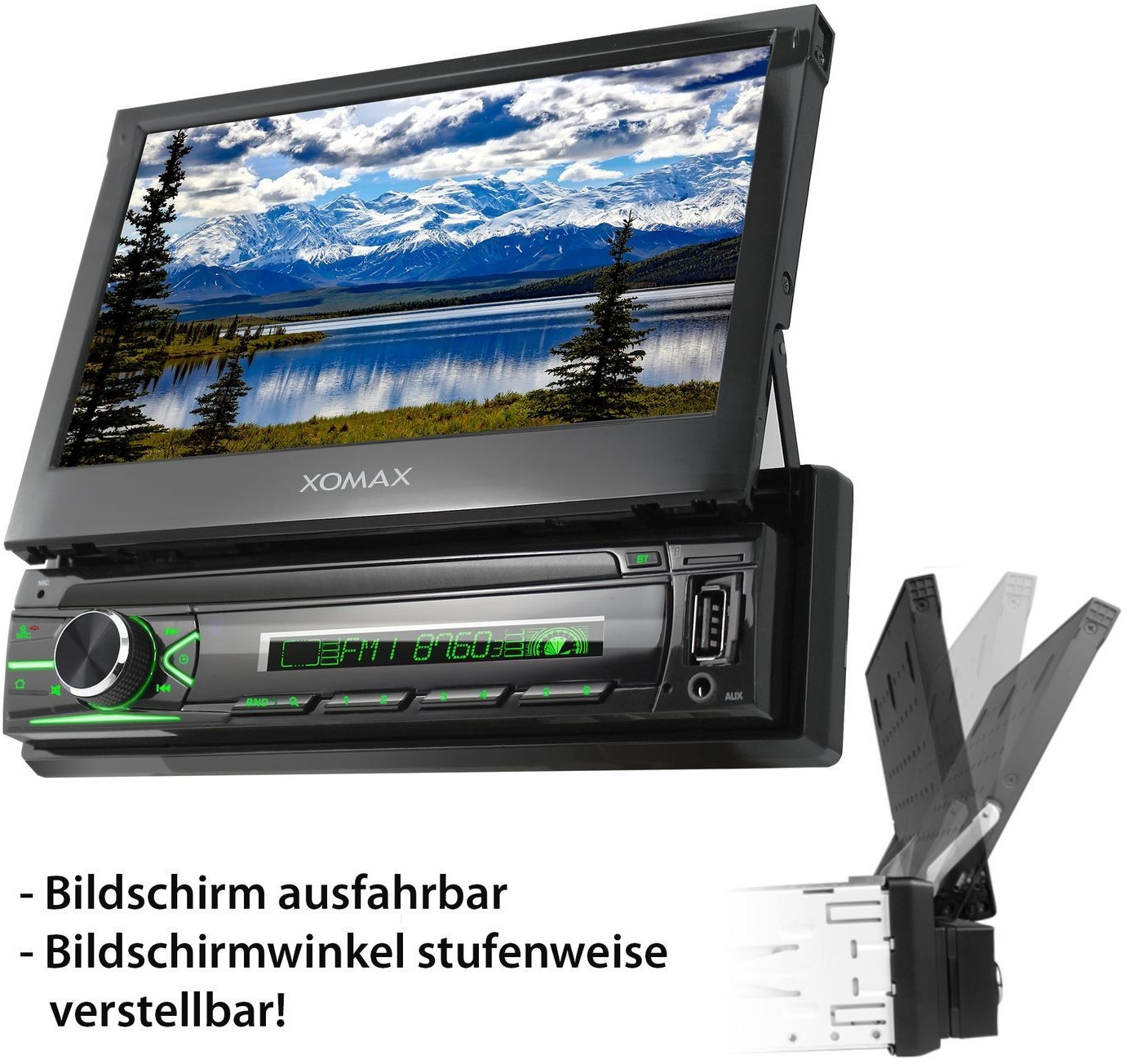 XOMAX XM-V747 Autoradio mit 7 Zoll Bildschirm, Bluetooth, USB, SD