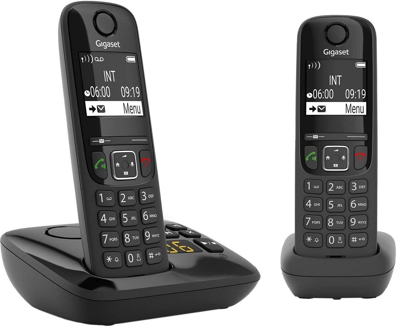 Téléphone Fixe Sans Fil Gigaset AS690A Quattro - Version Française, Écran Large, Mains Libres