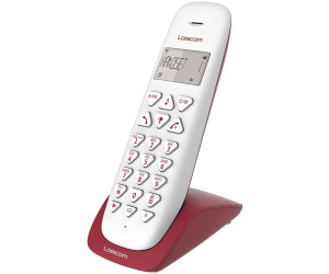Logicom - Téléphone Fixe sans fil - SOLY 150 Pop - Rouge