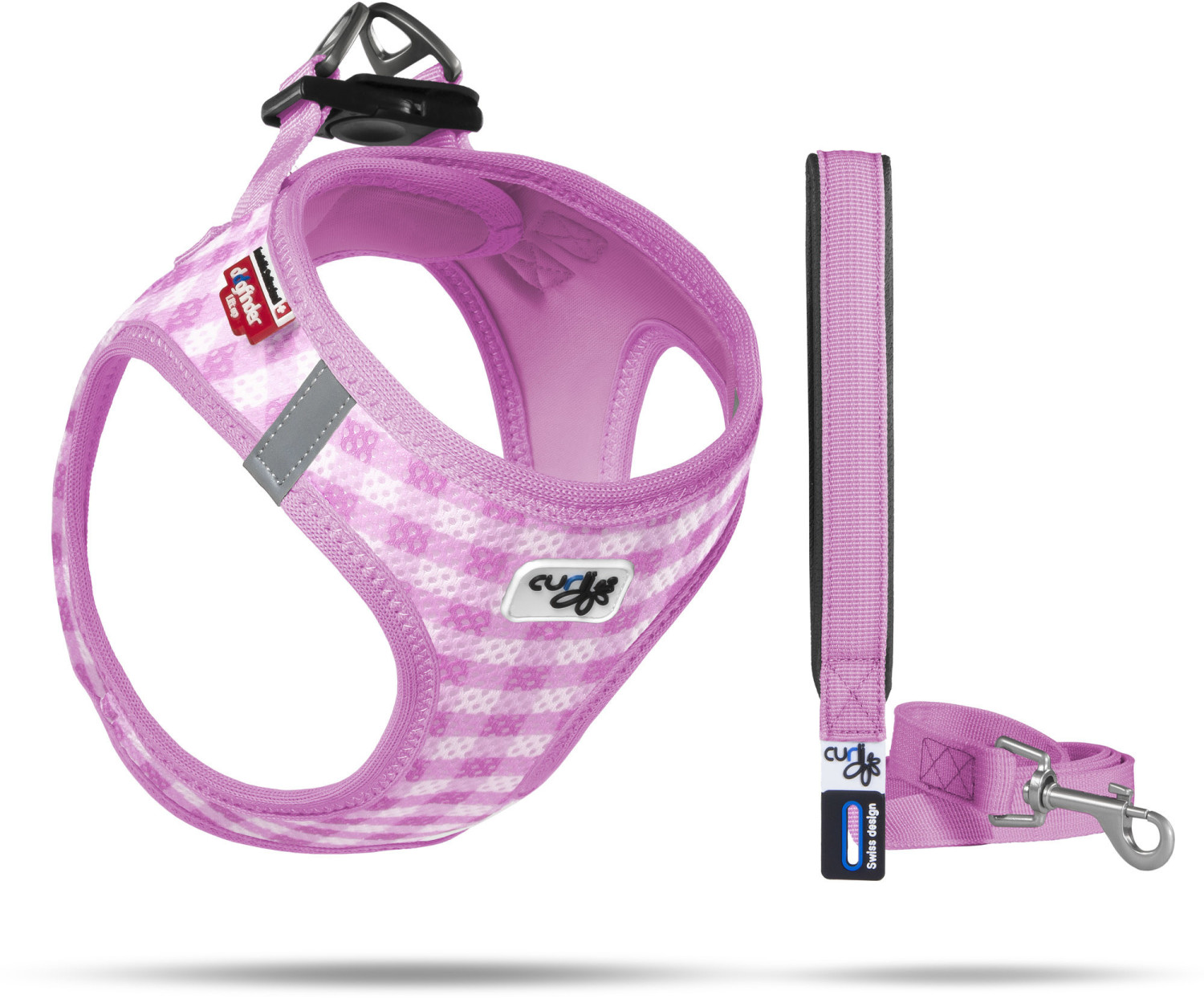 Curli Harnais pour chien 2XS Pink Caro Curli Harnais pour chien 2XS Pink Caro