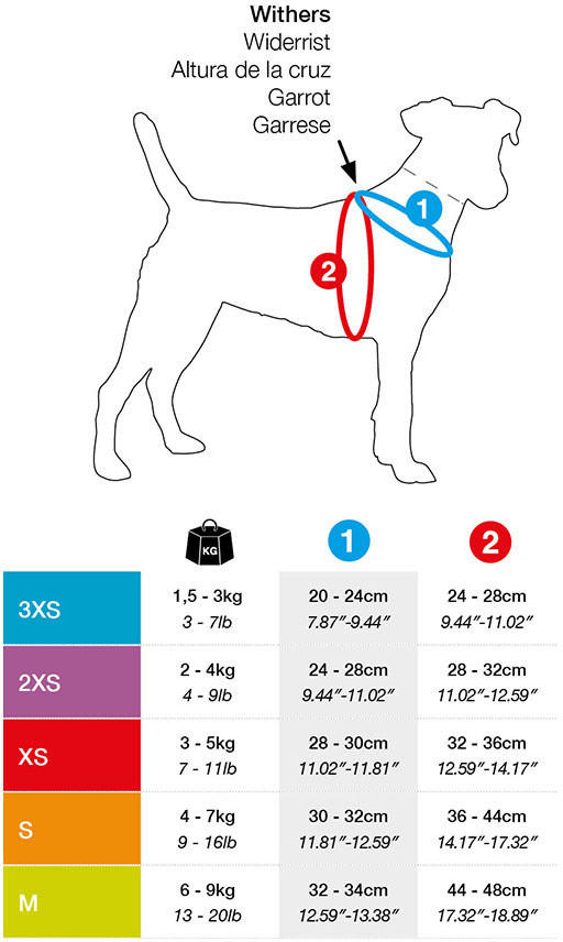 Curli Harnais pour chien 2XS Pink Caro Curli Harnais pour chien 2XS Pink Caro