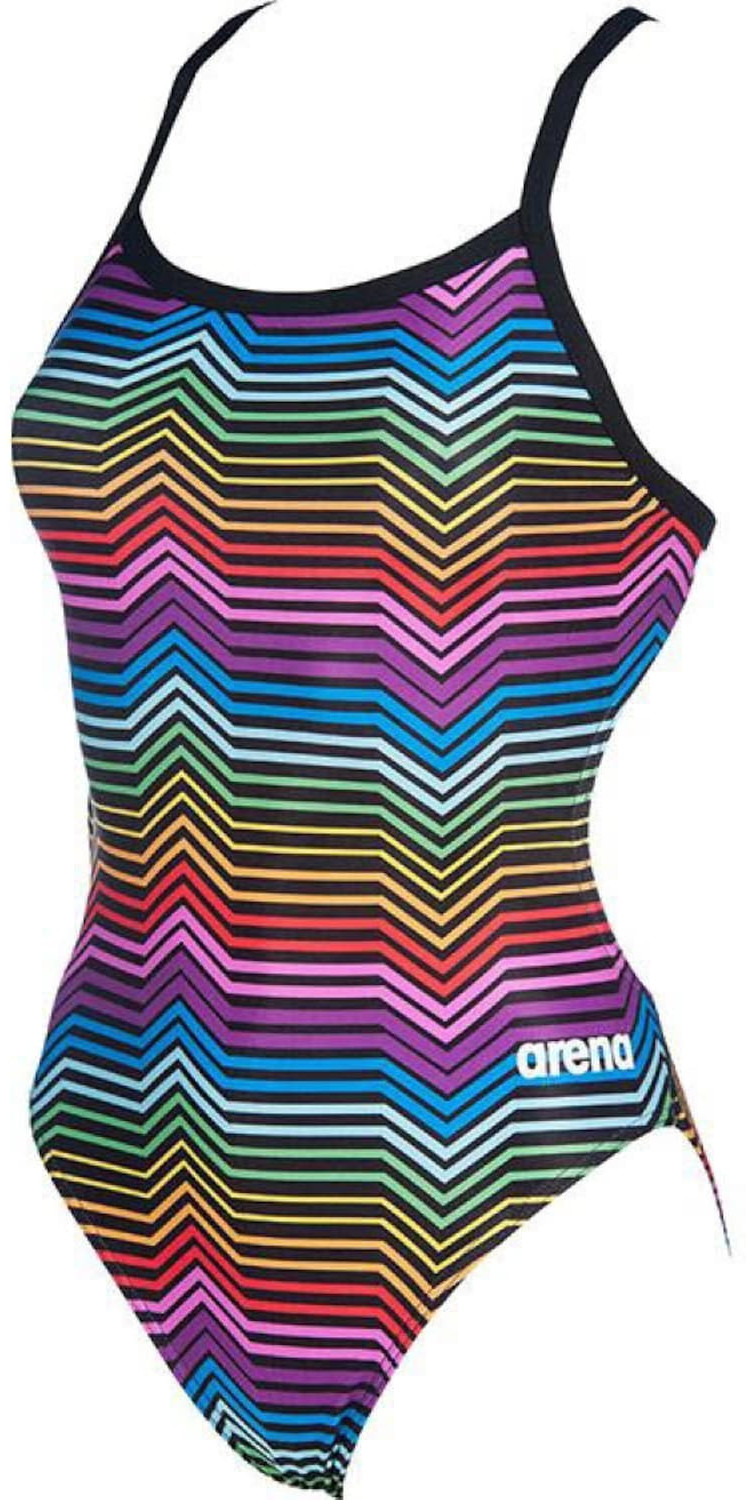 Arena Multicolor Stripes Challenge Back Swimsuit black multi