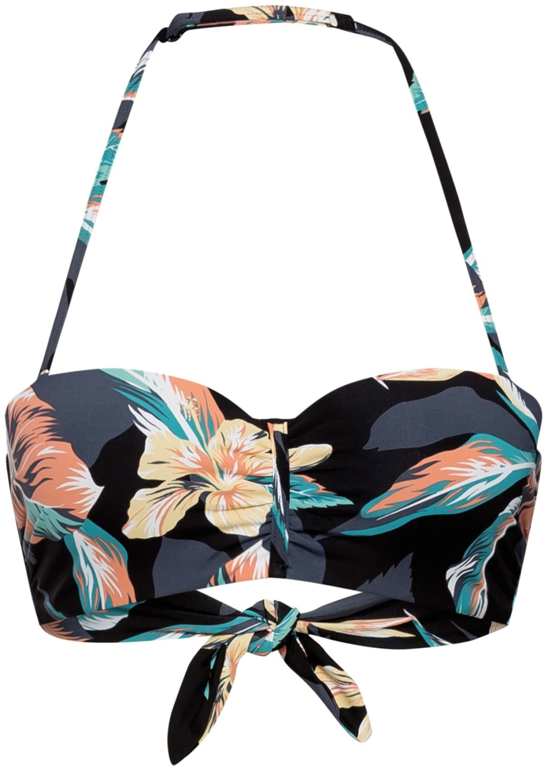 Roxy Printed Beach Classics Bandeau Bikini Top anthracite tropicoco au
