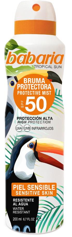 Babaria Tropical Sun Protective Mist Sensitive Skin SPF 50 (200ml)