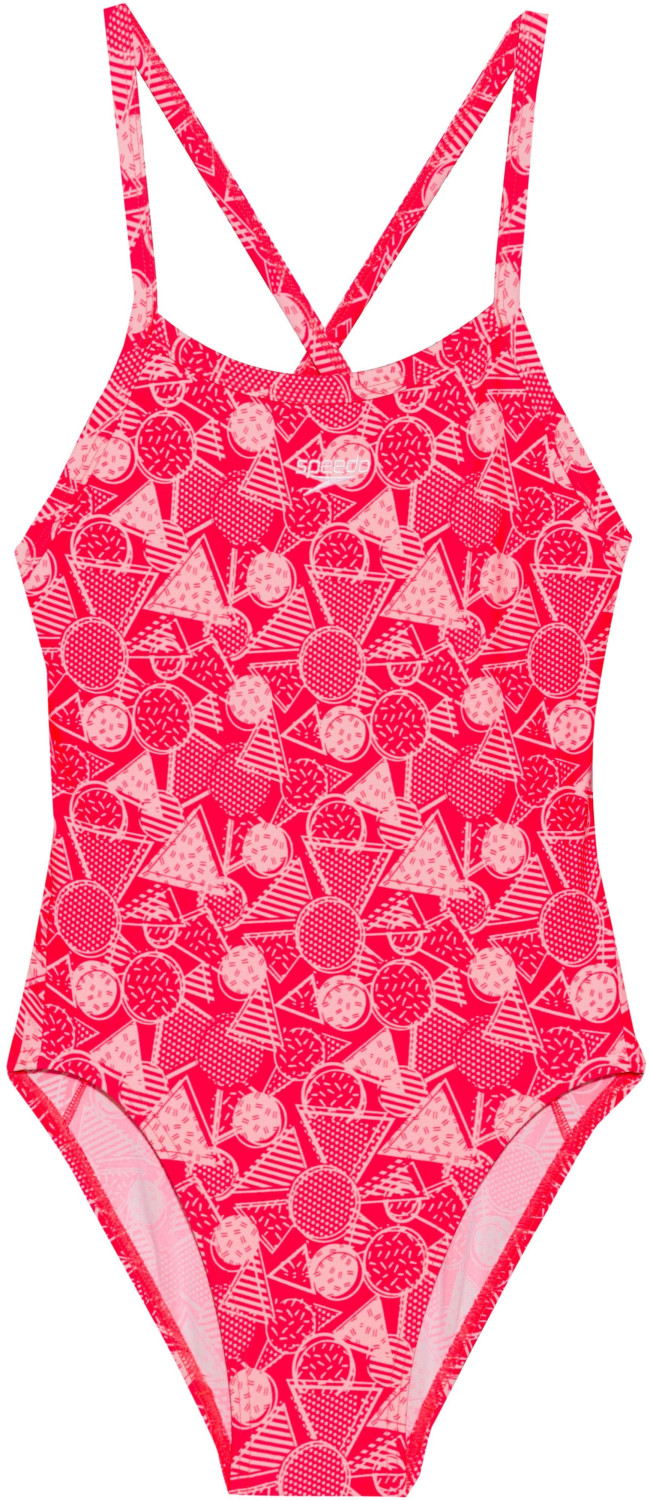Speedo DazzleGeo Allover Crossback dazzlegeo psycho red/pwdr blsh