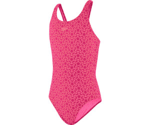 SPEEDO Girls Pink Boomstar Allover Muscleback Swimsuit Swim Costume BNWT 