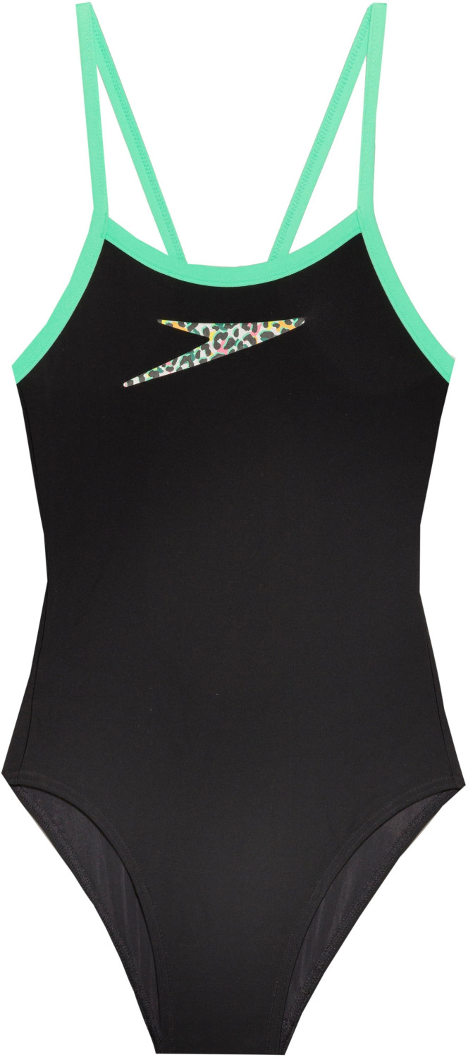 Speedo Boom Placement Thinstrap Muscleback black/green glow/pool
