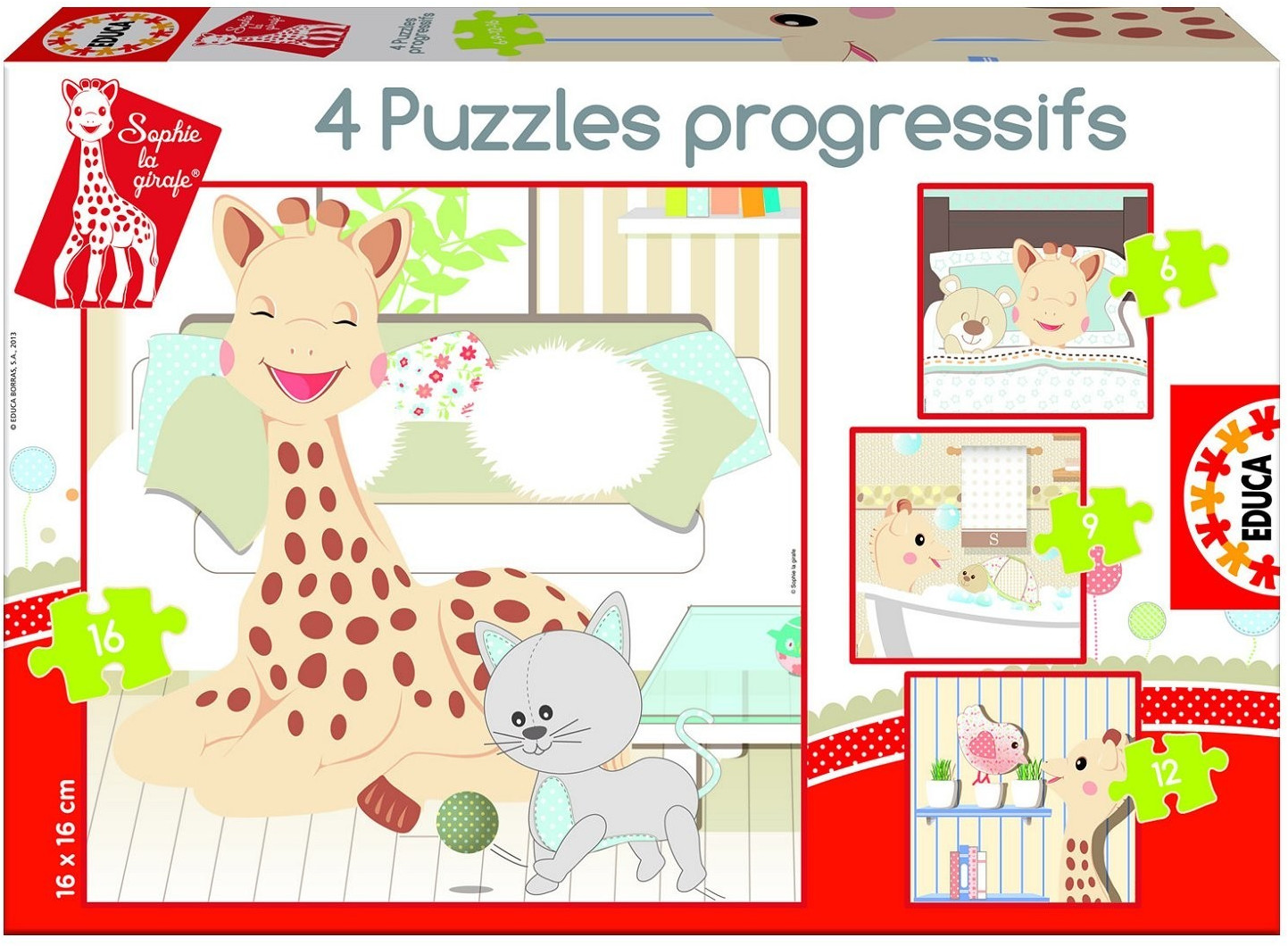 Educa Borrás Sophie la girafe (6, 9, 12 et 16 pièces)