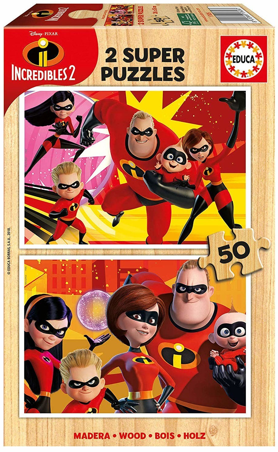 Educa Borrás Incredibles 2 (50 pièces)