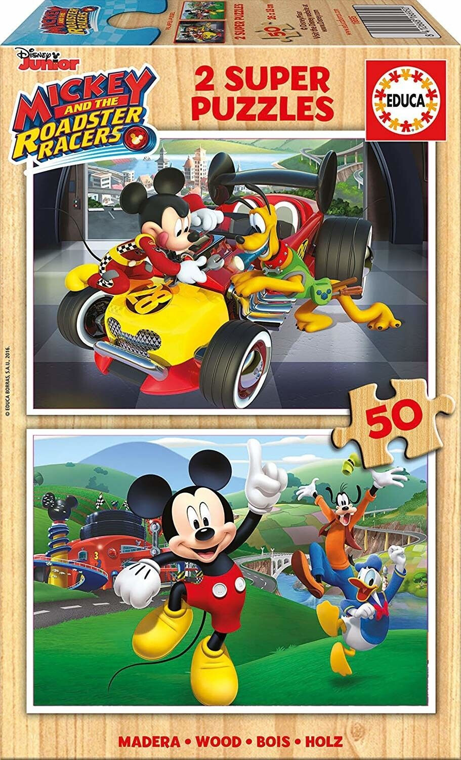Educa Borrás Mickey and The Roadster Racers (2 x 50 pièces)