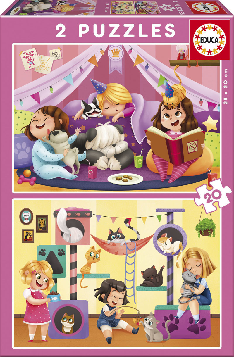 Educa Borrás Pijama Party (2 x 20 pièces)
