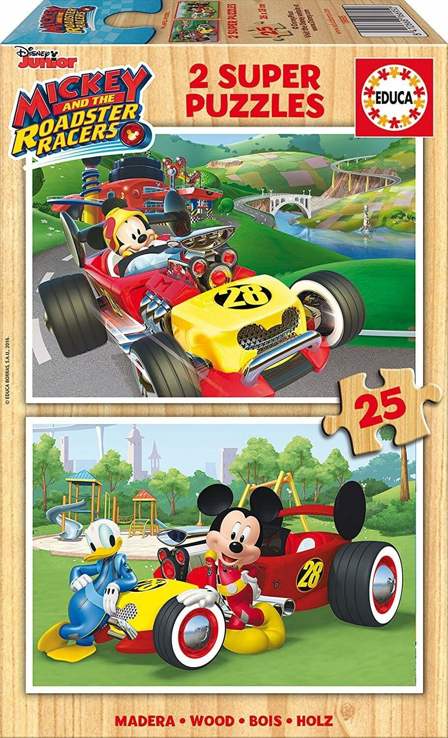Educa Borrás Mickey and The Roadster Racers (2 x 25 pièces)