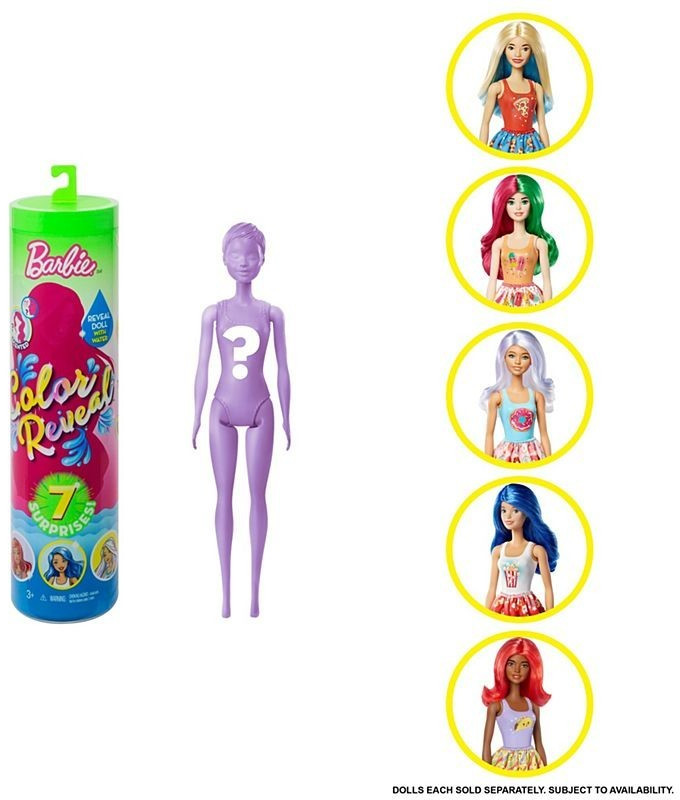 Barbie Color Reveal Foodie-Themed Doll (GTP41) assorted
