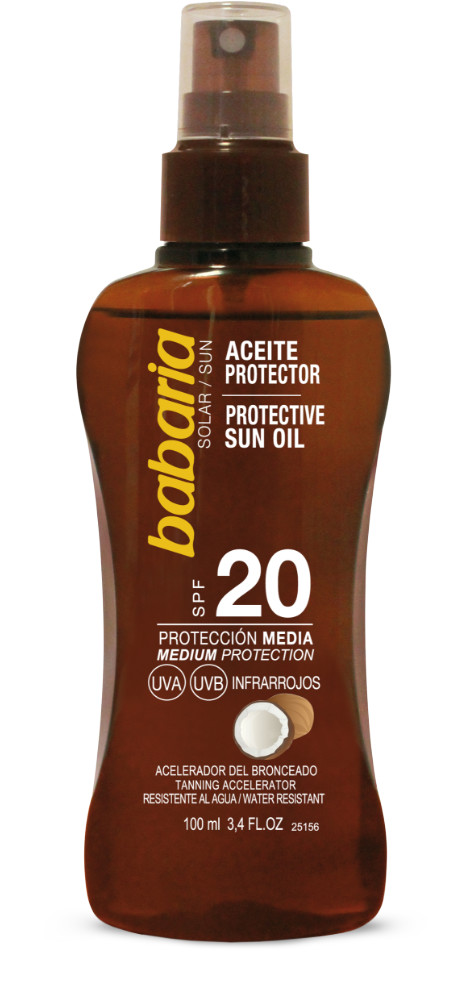 Babaria Sun Protective Coconut Oil SPF 20 (100ml)
