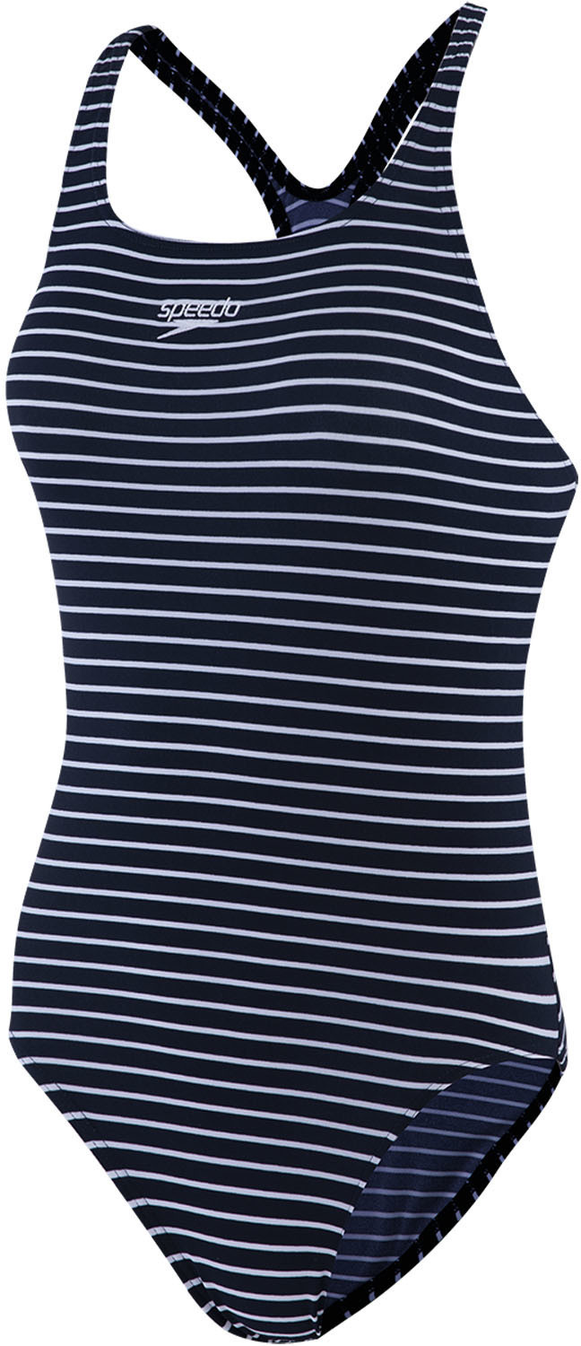 Speedo Endurance+ Striped Medalist Swimsuit (812515F132) navy/white ab