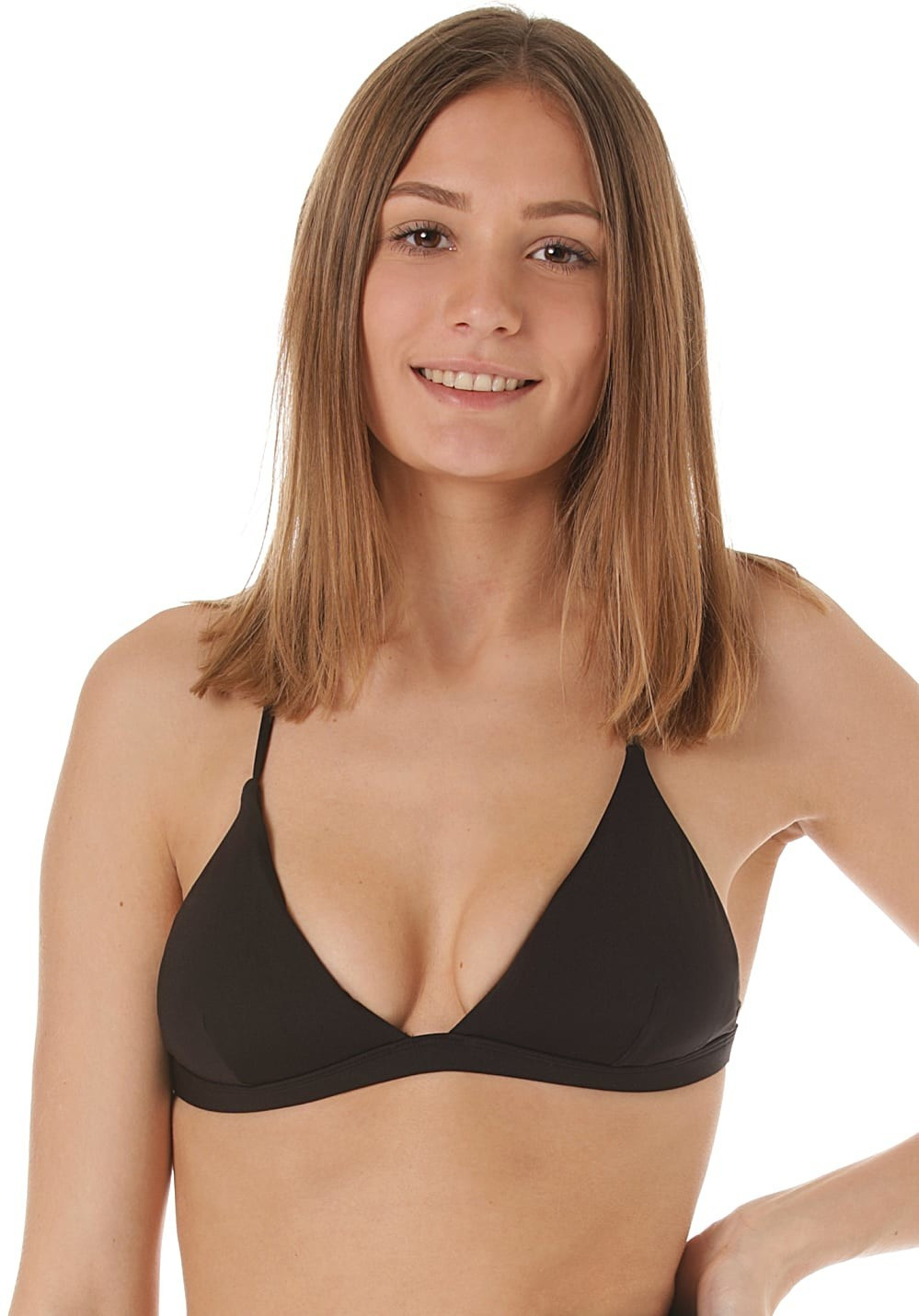 Billabong S.S Crossed Back Tri Bikini Top black pebble