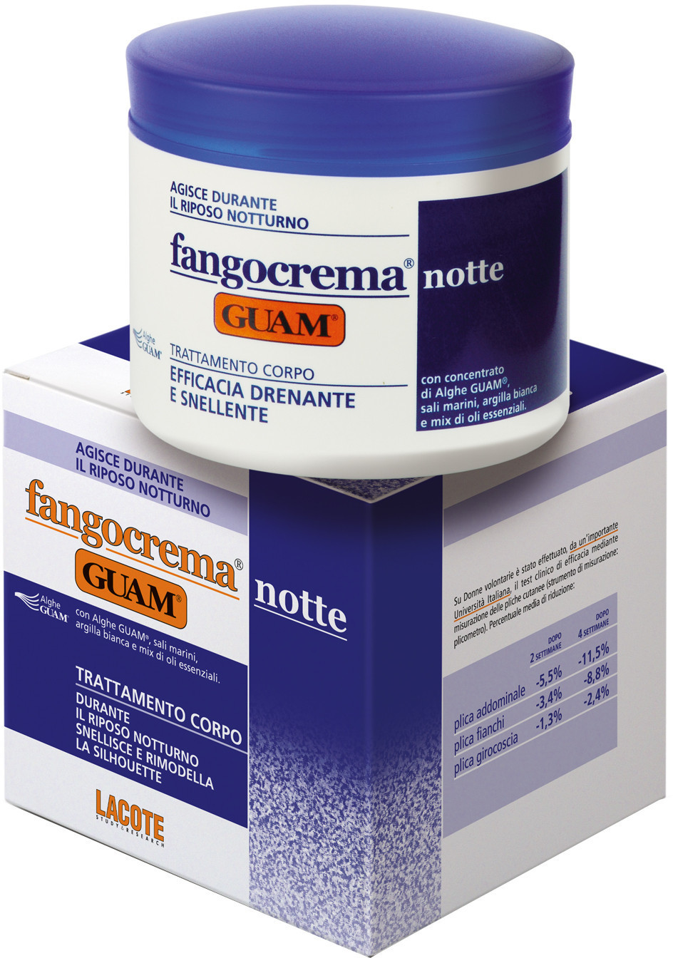 Guam Fangocrema Notte Night Time Slimming and Firming Treatment Cream (500 ml)