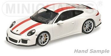 Minichamps PORSCHE 911 R – 2016 – WHITE W/ RED STRIPES (125066320)