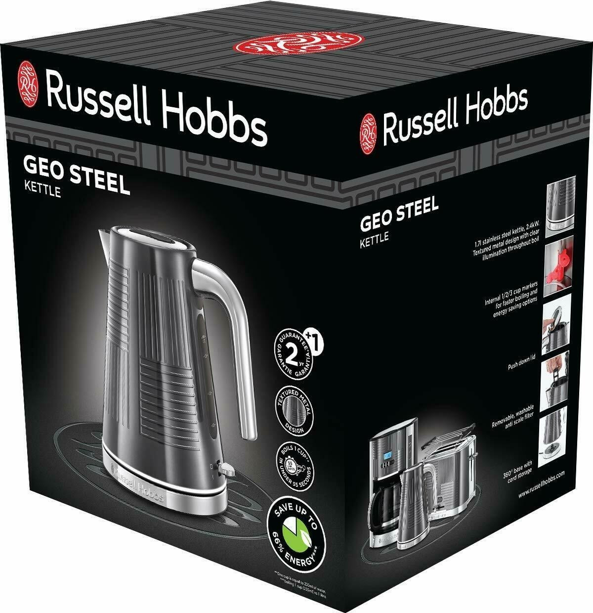 Russell Hobbs - russell hobbs - bouilloire sans fil compact 1l 2200w gris -  20192-70 - Bouilloire - Rue du Commerce