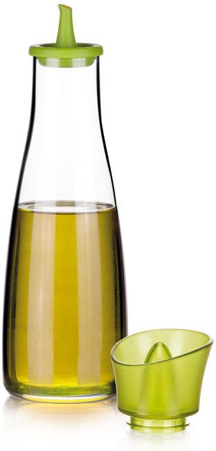 Baomasir Ölspender, Auto Flip Olivenöl Glasflasche, auslaufsicherer  Gewürzbehälter mit automatischem Deckel, Beige, 320 ml