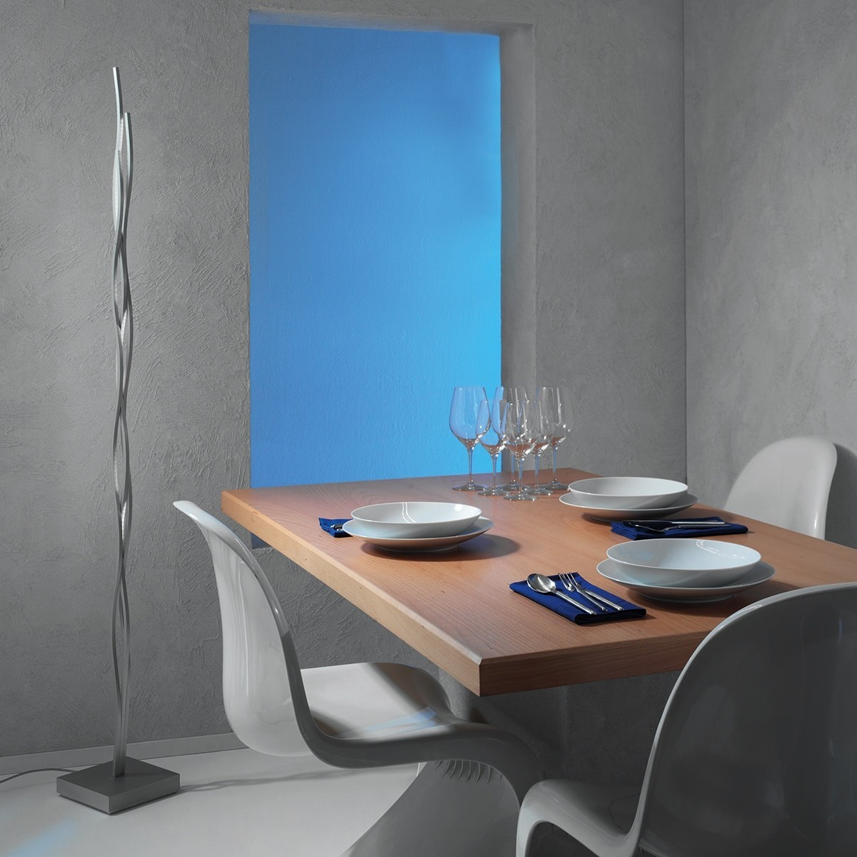 Escale Lampadaire Silk aluminium