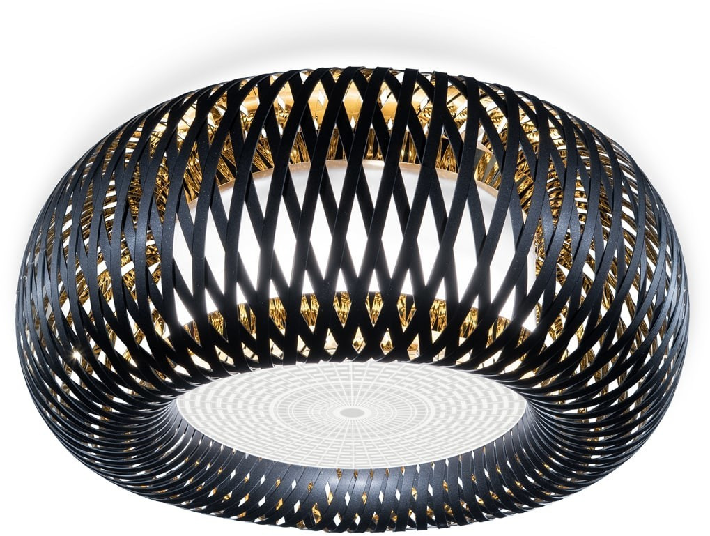 Slamp Plafonnier Kalatos noir doré