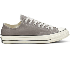 Converse grey coral canvas ox trainers top