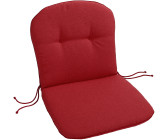 Monoblocksitz Polsterauflage Sesselauflage Stuhlauflage "Euginia Rot" 45x45x5cm 