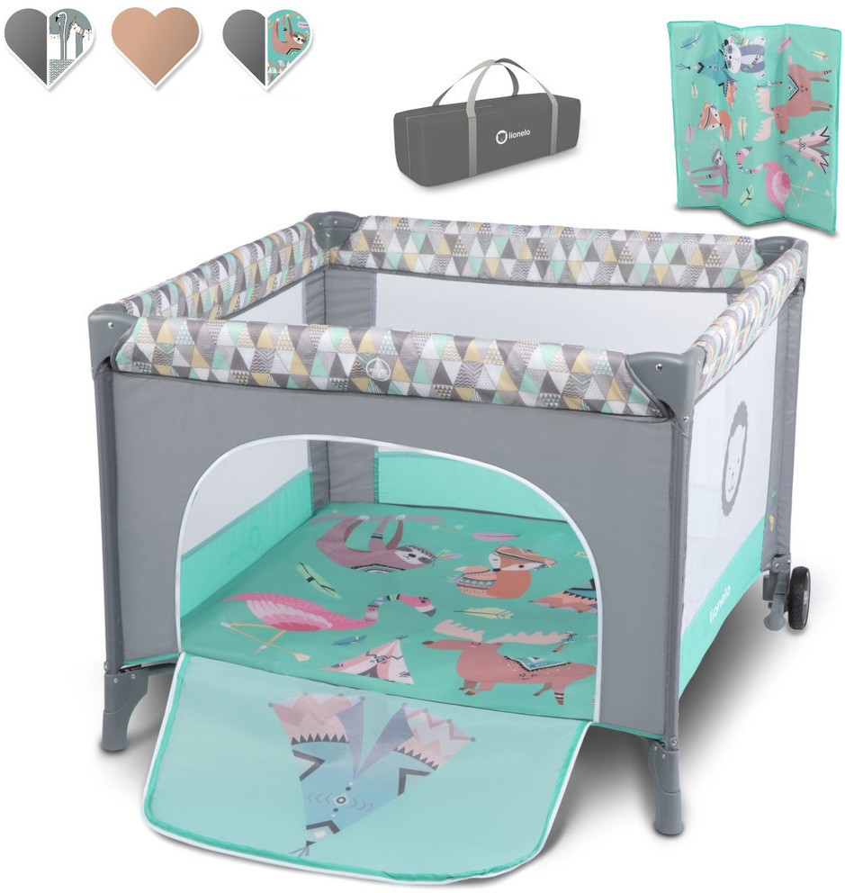 Lionelo Sofie Baby Travel Bed turquoise