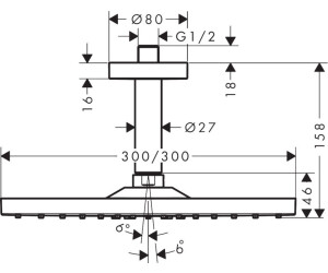 Hansgrohe Raindance E Kopfbrause 300 1jet Mit Deckenanschluss Chrom 26250000 Ab 295 24 Preisvergleich Bei Idealo De
