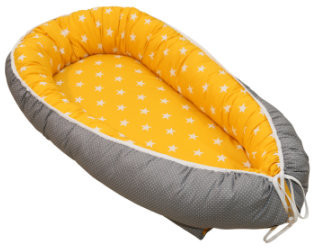 Ullenboom Babynest & Cocoon yellow/grey