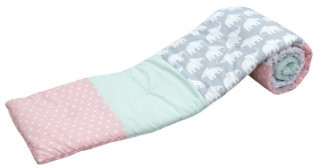 Ullenboom Patchwork Nest for Side Bed elephant mint/pink