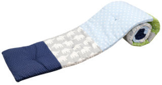 Ullenboom Patchwork Nest for Side Bed elephant blue/green