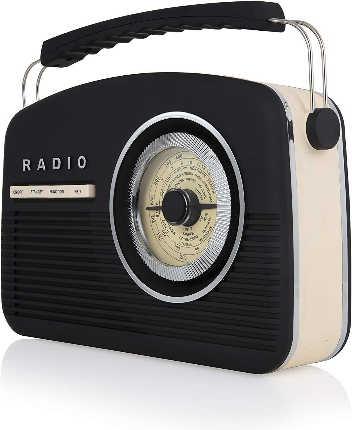Buy Akai A60010VDABB DAB Vintage Radio, 1950s Style Black from £53.99