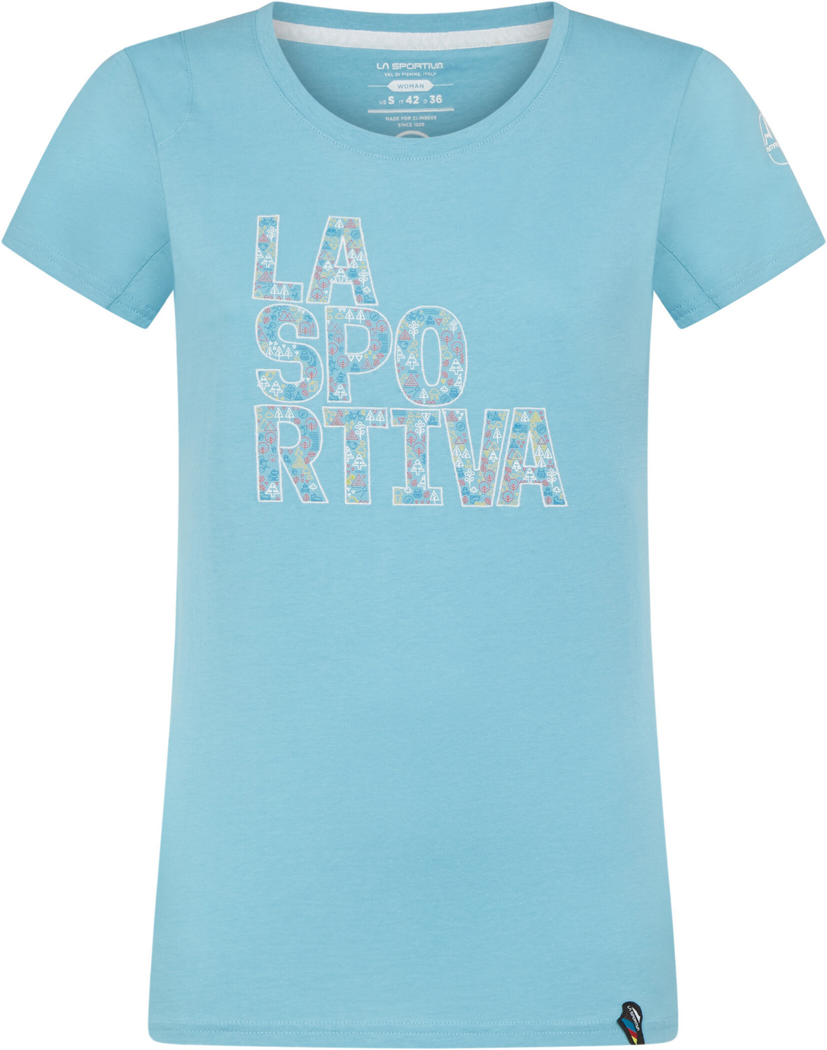 La Sportiva Pattern T-Shirt Apparel Climbing Women pacific blue