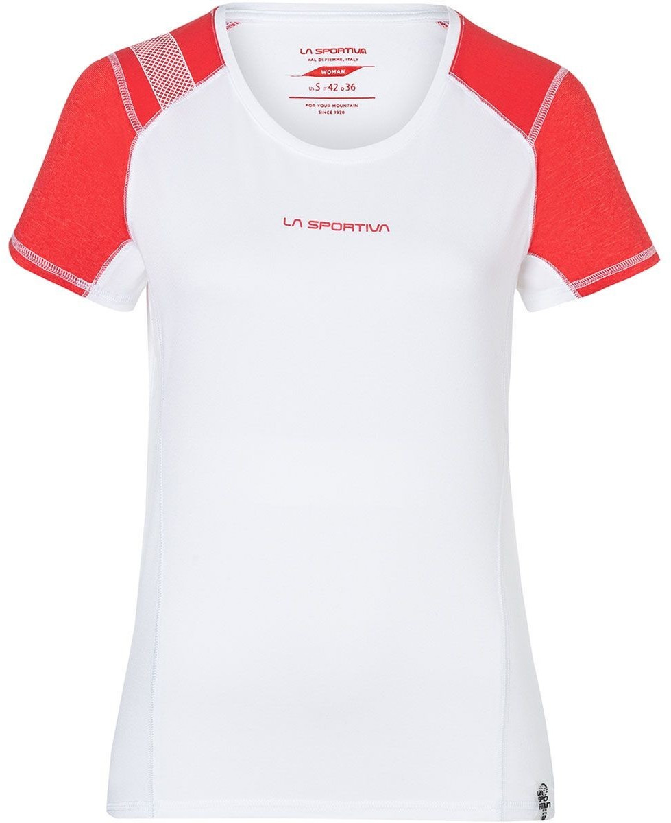 La Sportiva Hynoa T-Shirt Women Apparel Hiking  white/hibiscus