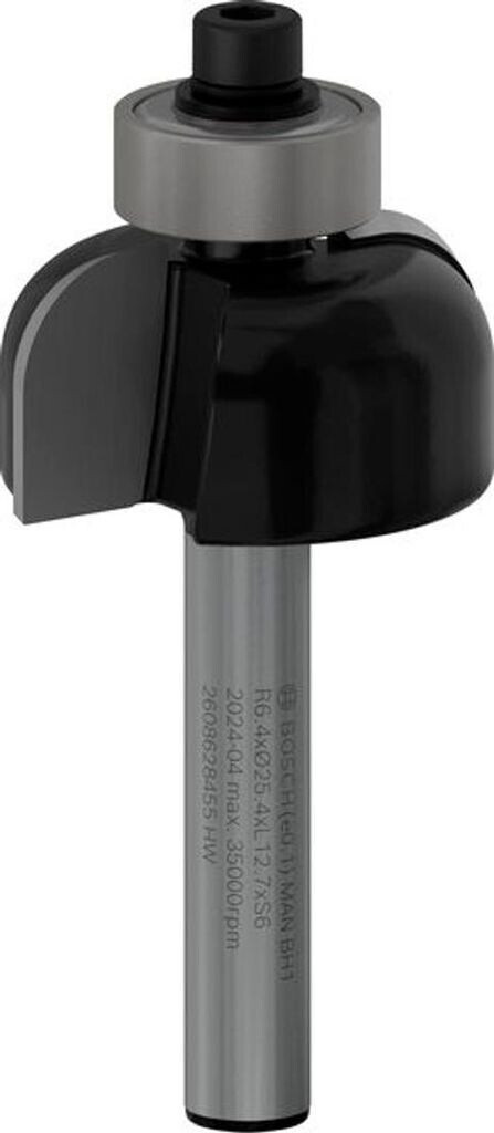 Bosch Hohlkehlfräser 6 / R 4 / D 25,4 / L 12,6 / G 54 mm (2608628455)