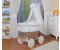 Waldin Baby Stubenwagen-Set (1202) Gestell/Räder weiß lackiert, weiß
